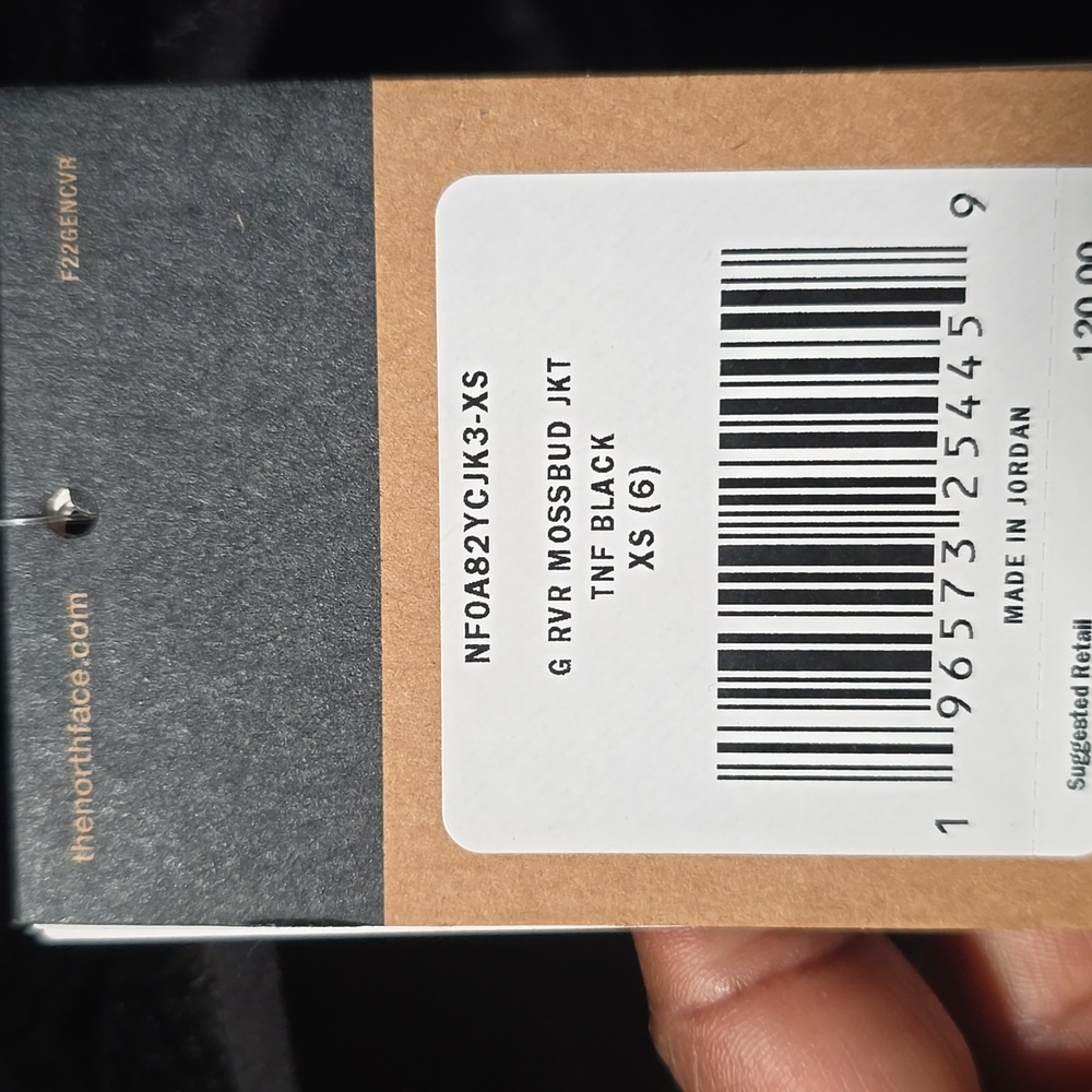 NWT The North Face Girls Size XS (6) Reversible Faux Fur Mossbud Jacket, Black - Picture 11 of 12